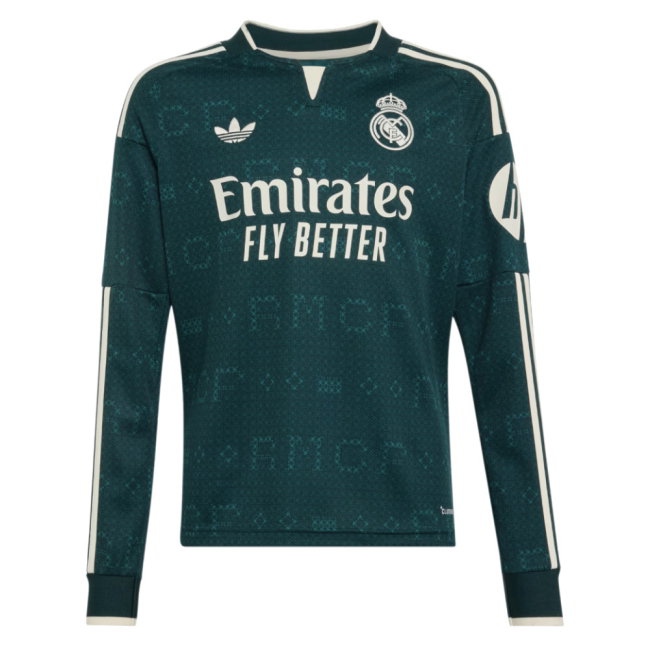 2026/27 Real Madrid Long Sleeve Shirt Away Uniform (Kids)